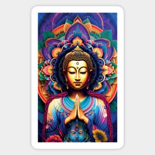 Buddha Namaste Mandala Sticker